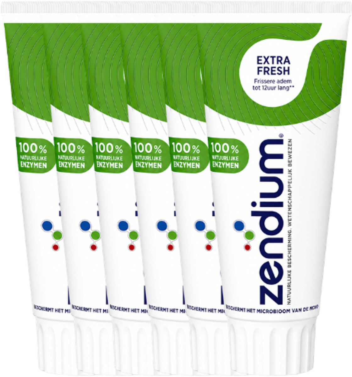 Zendium Extra Fresh Tandpasta - 6 x 75 ml - Voordeelverpakking