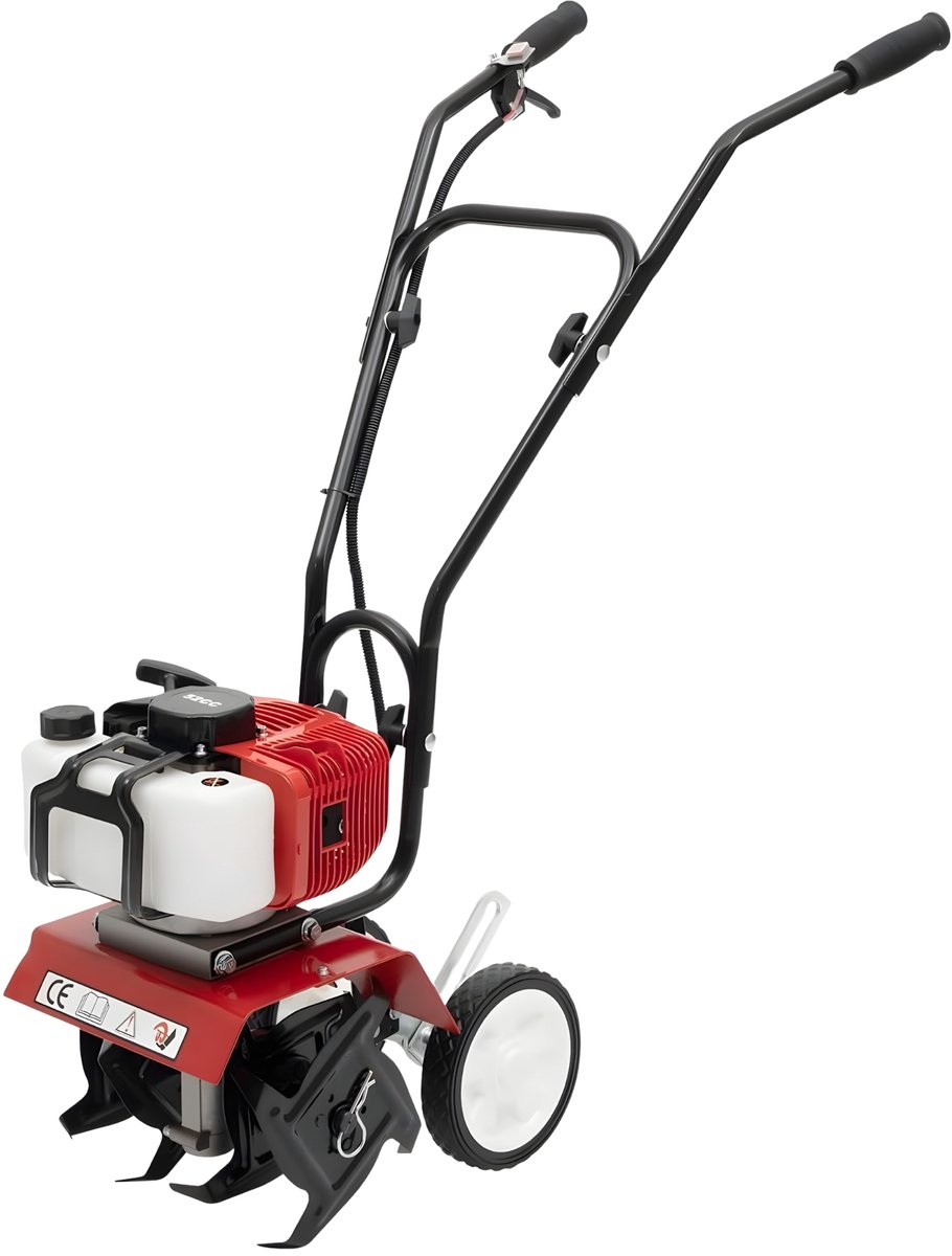 Mini Cultivator Deluxe - 52cc Motor - 4 Messen - 0.95L Brandstoftank - Bodemfrees Tuinmachine