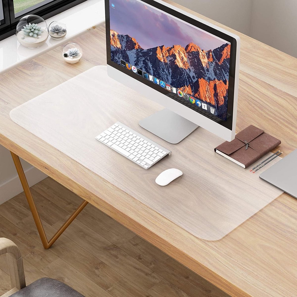 SnelShoppen - Desk Mat 80 x 40 cm - Waterdichte en Antislip Bureau Mat met Ronde Hoeken - Bescherming voor Bureau, School, Thuis, Kantoor - PVC en Kra
