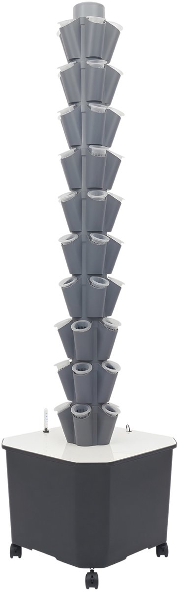 Verticale Hydroponische Kweekset Deluxe - Mobiel Design - Vrijstaand Systeem - Binnen & Buiten Gebruik