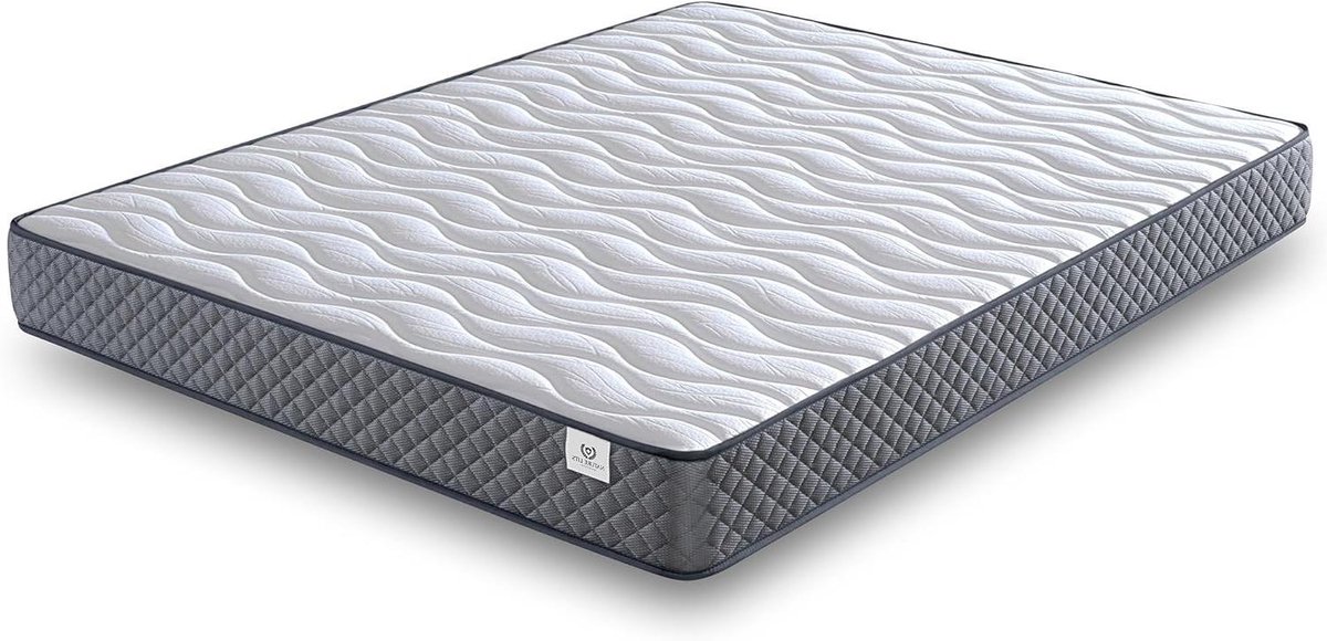 Tweepersoonsmatras - Matras voor bed - Comfortabel slapen - Ademend en hypoallergeen - 140 x 200 cm - Lichtgrijs