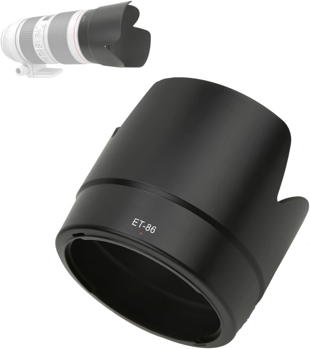 Zwarte Plastic Lens Hood voor Canon EF 70-200mm f2.8 IS - Vermijd Teruglicht en Flitsreflecties, Ideaal voor Natuurfotografie en Portretfotografie