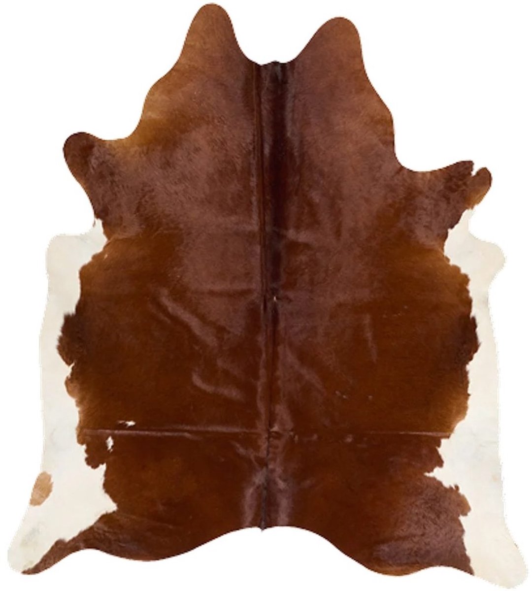 Koeienhuid Vloerkleed XXL (Extra Groot) - Bruin-wit - 243 x 216 cm - Koeienkleed / Koeienvel / Dierenvel / Dierenhuid / Koehuid Tapijt
