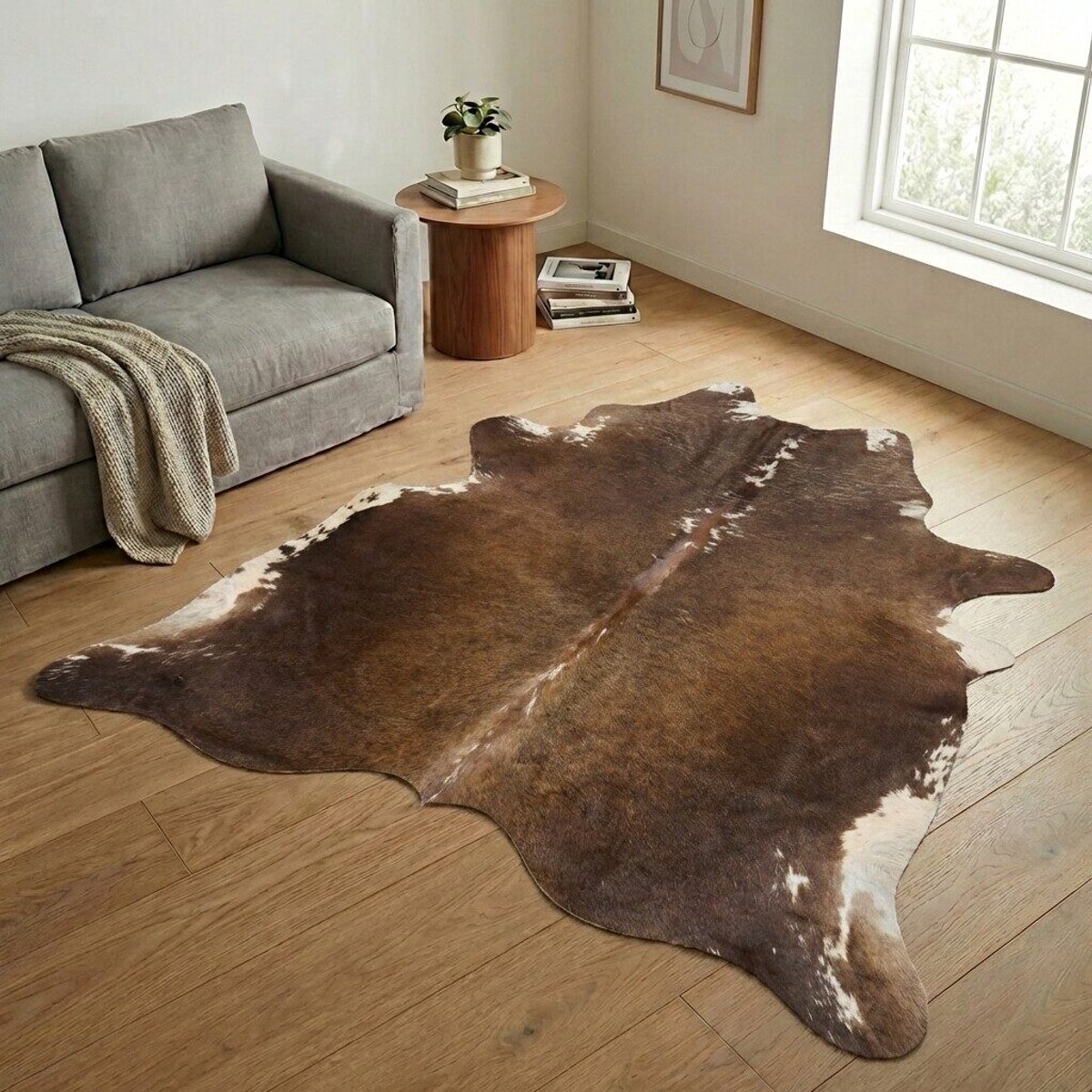 Koeienhuid Vloerkleed XXL (Extra Groot) - Effen-solid - 240 x 205 cm - Koeienkleed / Koeienvel / Dierenvel / Dierenhuid / Koehuid Tapijt