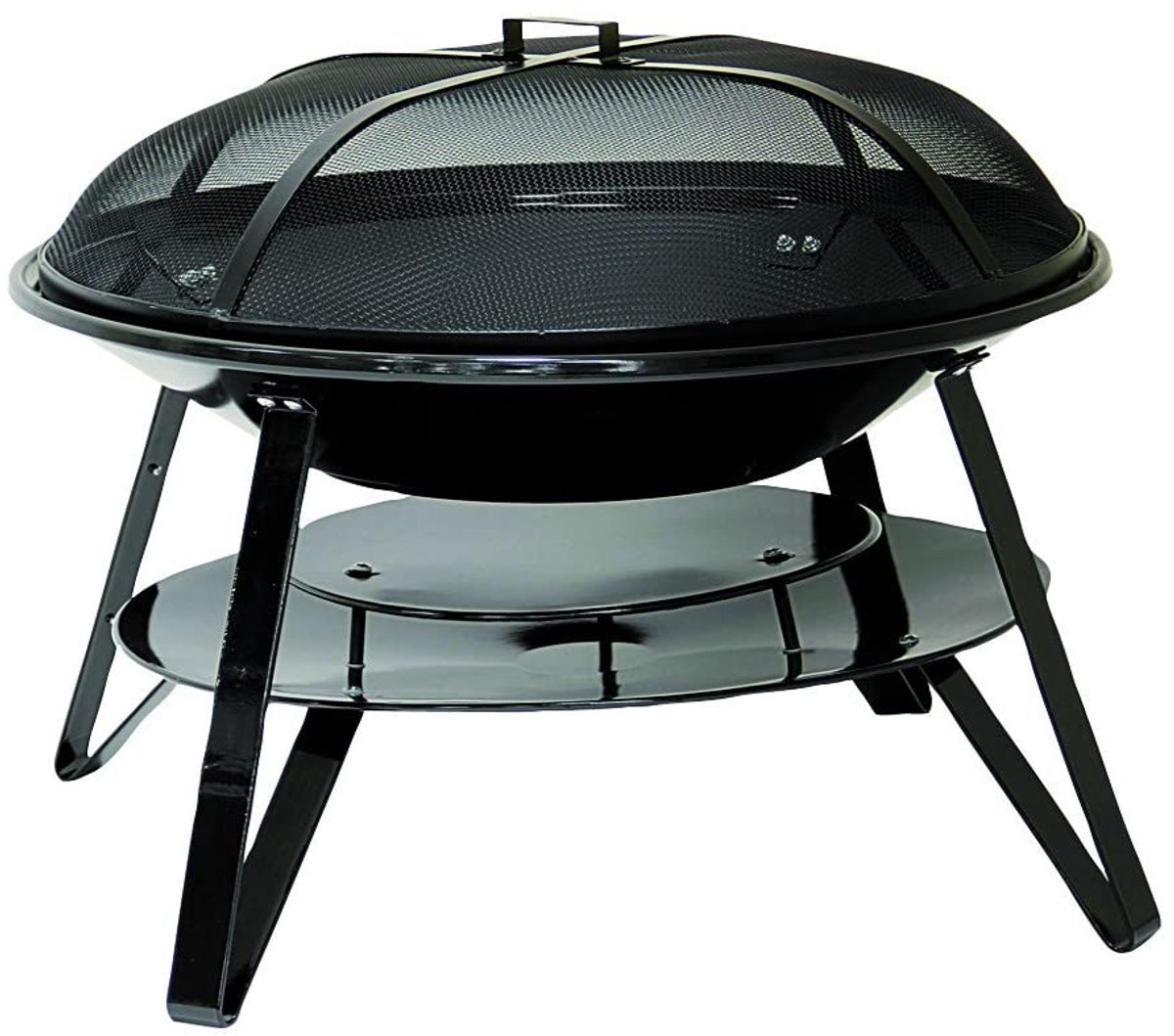 SnelShoppen - Somagic Tom 750070 Outdoorhaard, Open Haard voor Tuin, Terras, Feesten, Roestvrij Staal, 75 cm, Zwart, Ideaal voor Buitenvermaak
