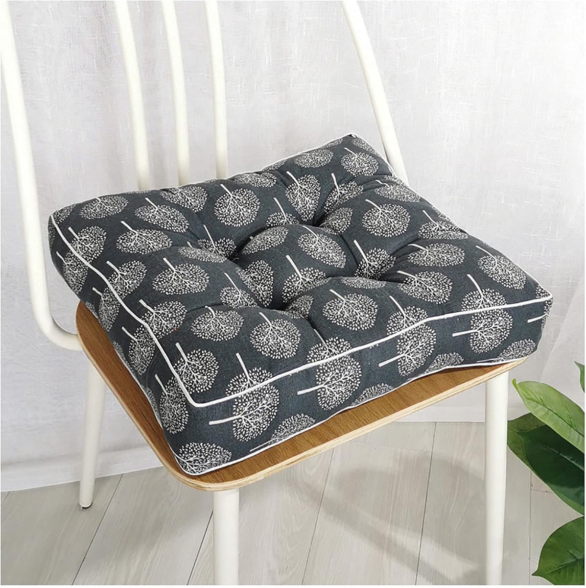 Stoelpad/Keuken Eetkamerstoelkussen/Zitkussens/Zitstoelstoelkussen/Decoratieve stoelkussen/Tuin Seat Pad voor Thuis/Kantoor/Auto/3 maten/meerdere kleuren Tibetaans blauw bos 45x45x10cm (17.7x17.7x4in)