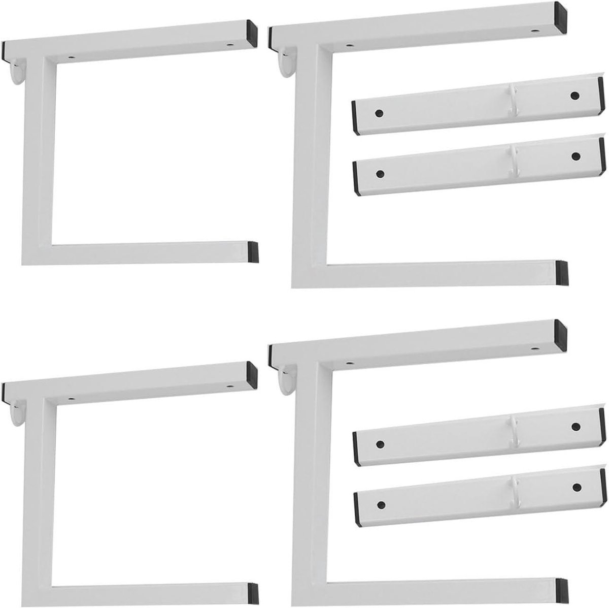 Gesloten Trailer Rek - Zijmontage Ladderhouder - Vervoer Lange Materialen - Hoogsterkte Staal - 3.96 kg - Zwart
