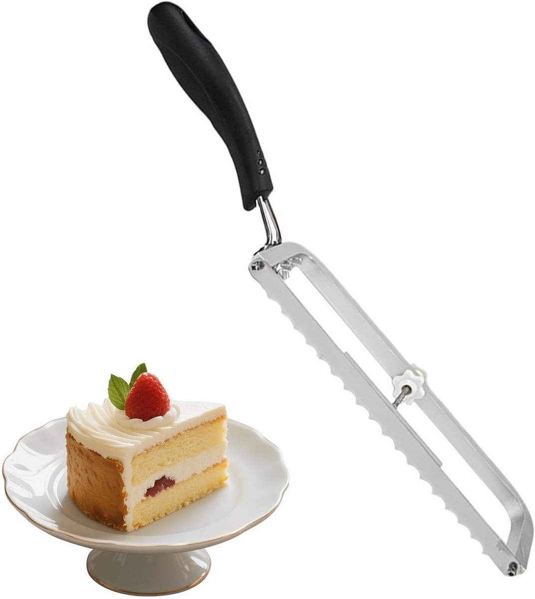 Brood Snijder - Bakgereedschap - Gelijkmatig Snijden - Verstelbare Gesp - 43.8 cm Lengte - Gekarteld