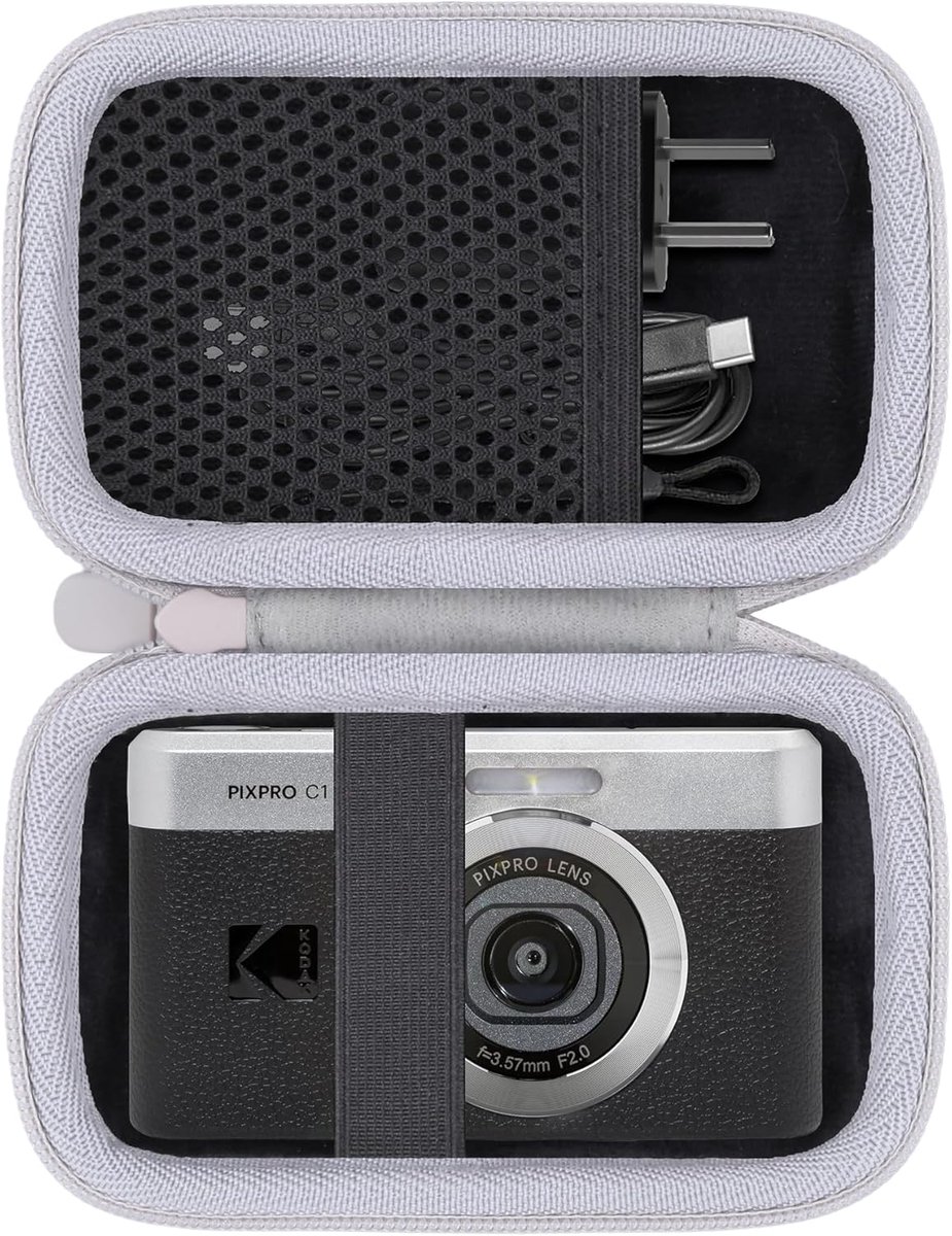 Digitale camera hoes - hard kunststof - zwart - perfecte bescherming voor Kodak PIXPRO C1 - ShopVlot