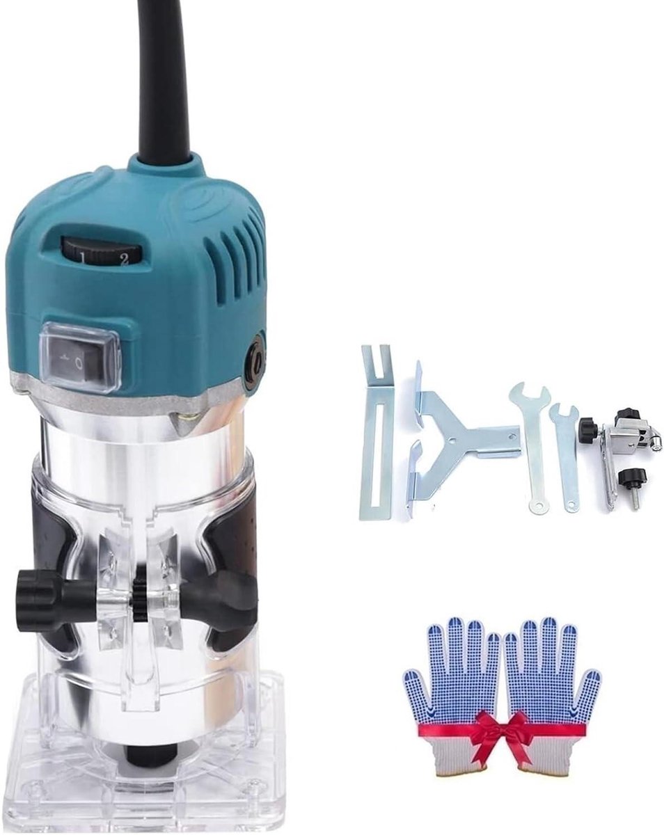 Houtbewerking Trimmer - Elektrische Router - Meubels Maken - Variabele Snelheid - 800W Vermogen - Groen