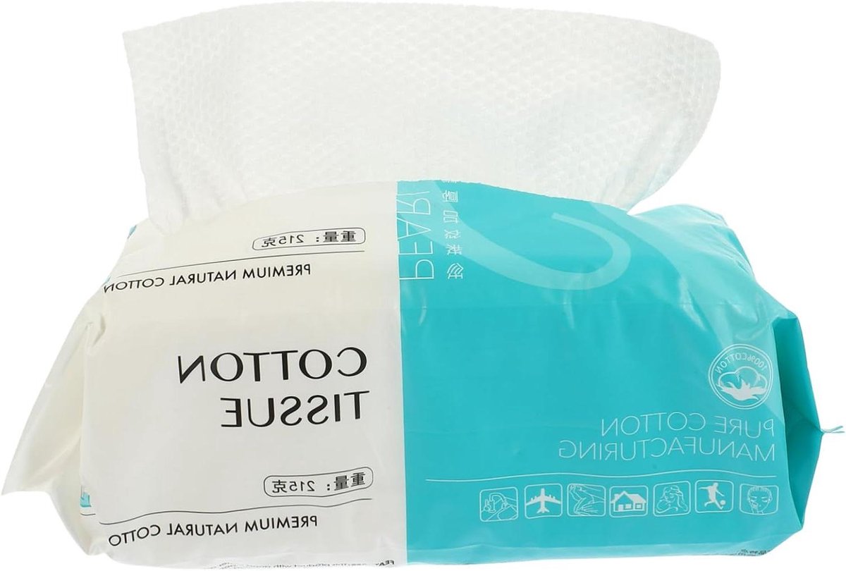 Wegwerp Wattenpads - Make-up Doekjes - Gezichtsreiniging Thuis - Zacht Katoen Materiaal - 20 x 10 x 6 cm - Wit