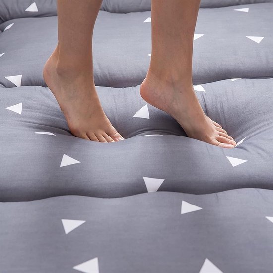 Japanse Futon Matras - Vloermatras Opvouwbaar - Comfortabel Slapen - Gelijkmatige Vulling - 135x200cm - Stijl 1 — afbeelding 5