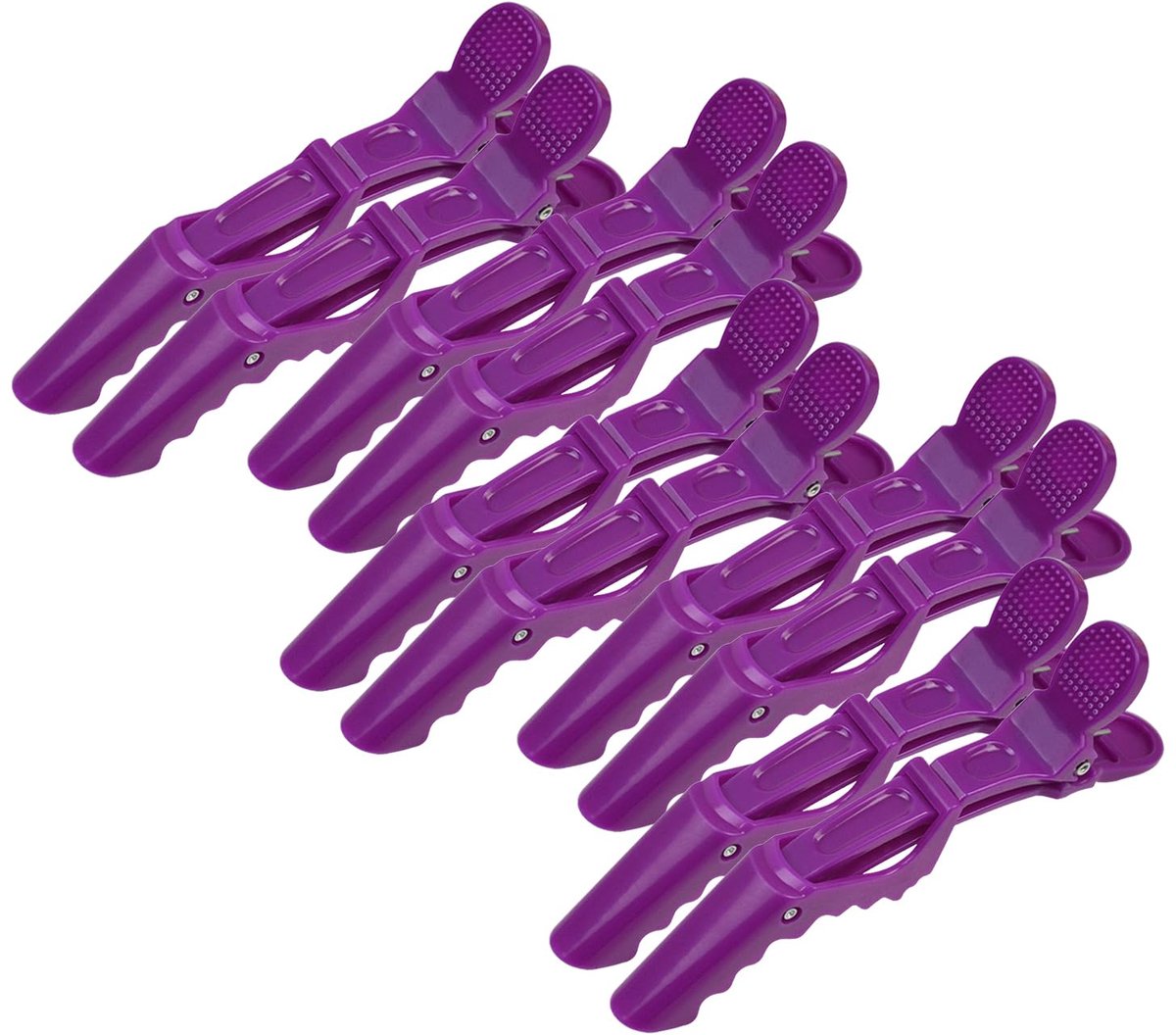 10 Stuks Alligator Haarclips Styling Sectieclips Professioneel Salonsnelheid Haarclips voor Haarstyling, Kleuring, Snijden (Paars)