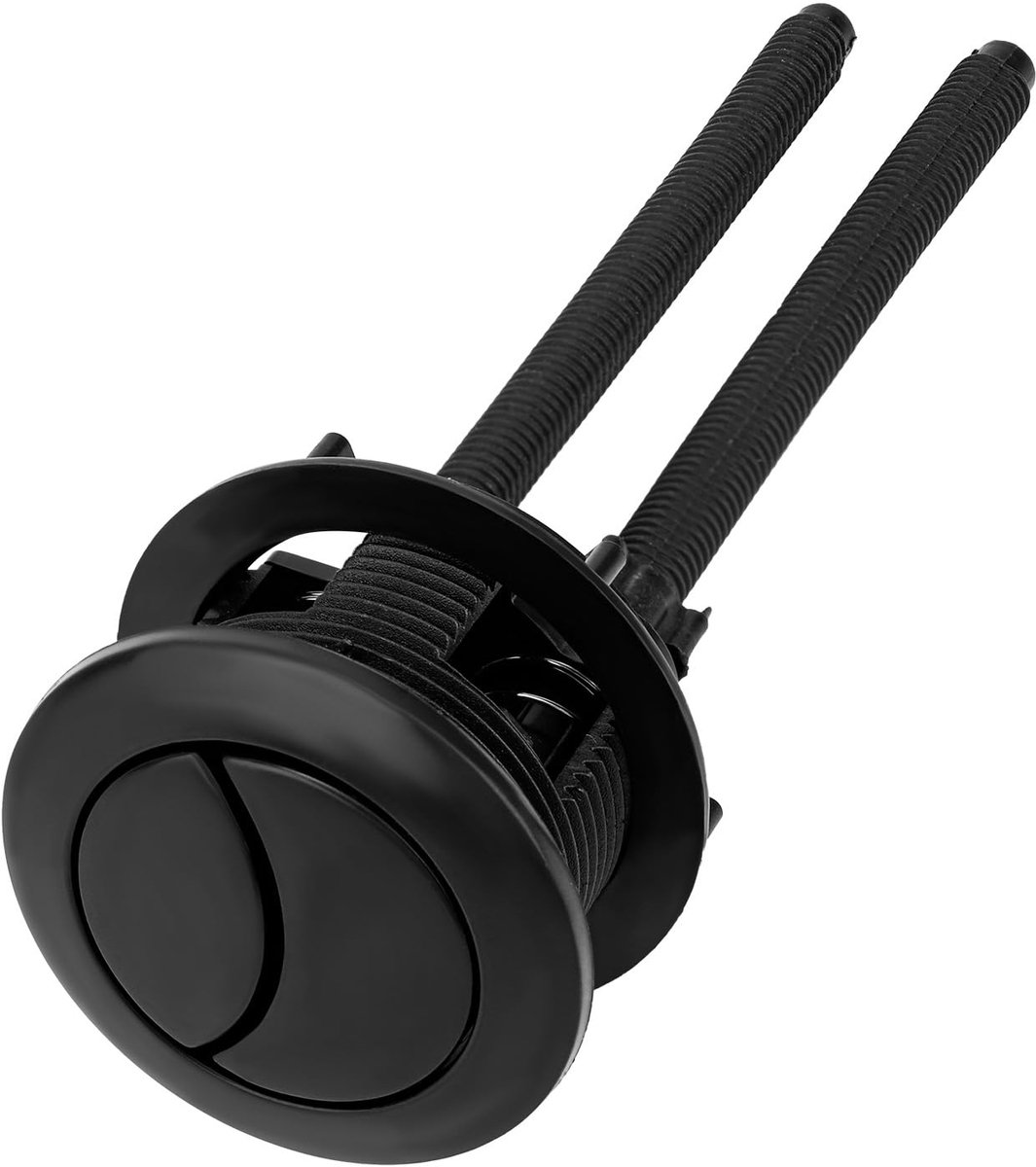 38mm Toilet Drukknop Vervanging, Verstelbare Dubbele Spoel Toilet Knop Drukker voor 38-45mm Opening Ronde Universele Tank Druk Reparatie Onderdeel voor Huis Badkamer (Zwart)