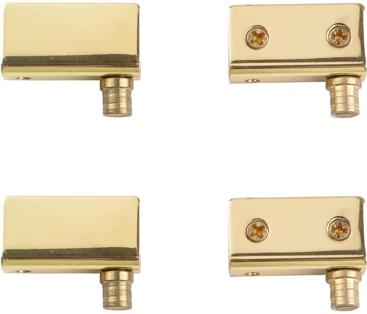 scharnier, 4 stuks frameloze glazen deur gouden scharnier glazen kast deurclips met pin verstelbare klem scharnier vervangende kit voor 3-8 mm vrij zwaaiende glazen deur