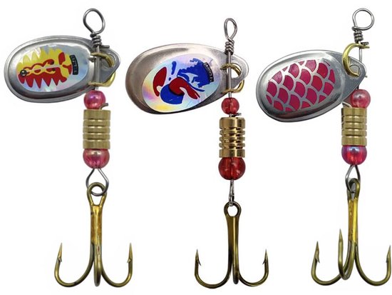 30 kunstaasjes met spinner voor roofvissen - forel, snoek, baars — afbeelding 3