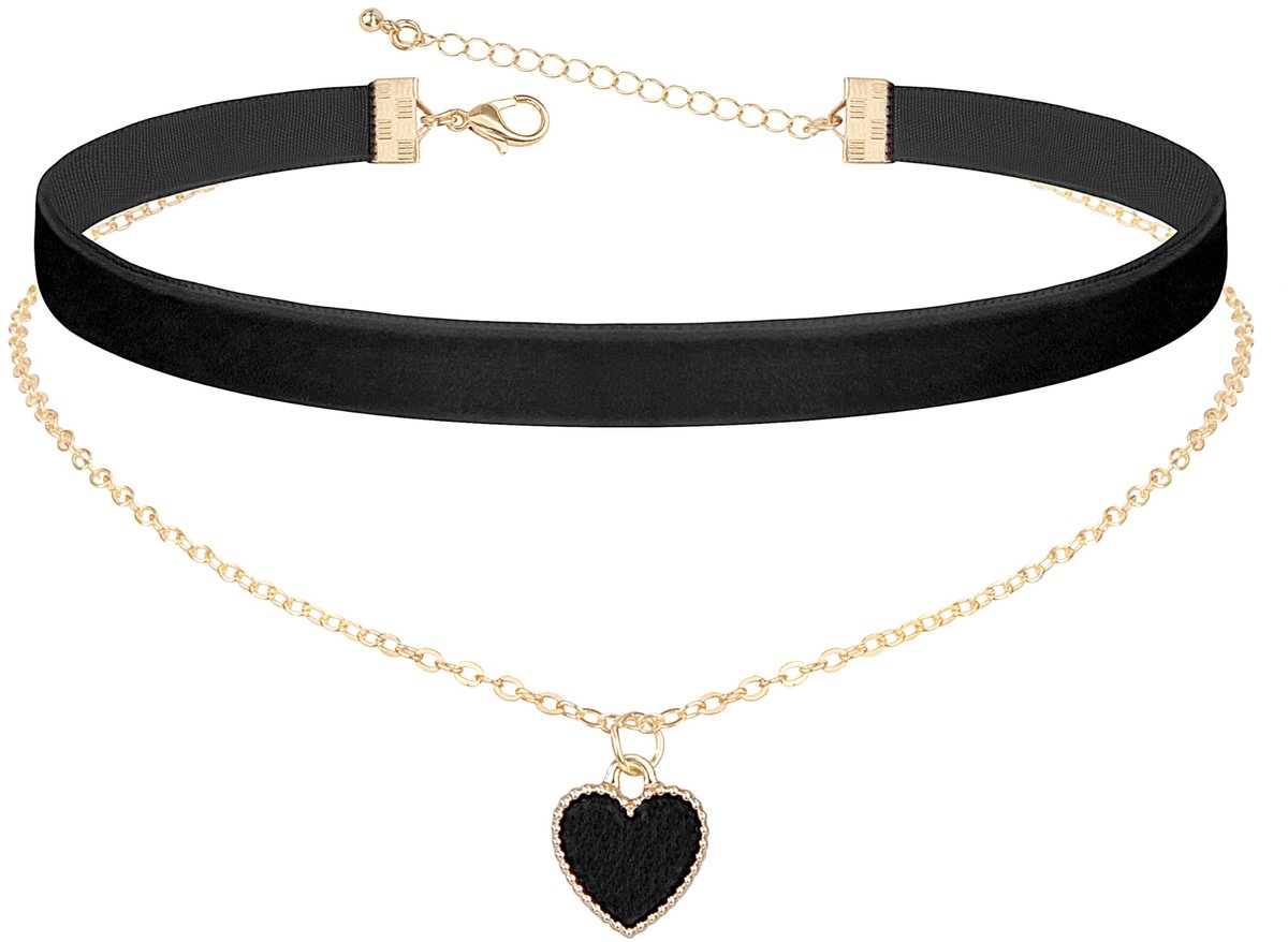 Halsband gelaagd verstelbare halsband dames sieraden voor meisjes gothic choker ketting
