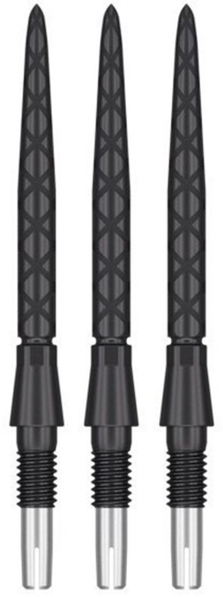 Target Darts Swiss Storm Diamond Punten 26MM Goud-Zwart - 3 Stuks Roestvrij Staal Dartpunten met Laser Geëtste Diamantgrip en Swiss Point Technologie voor Verwisselbare Tips