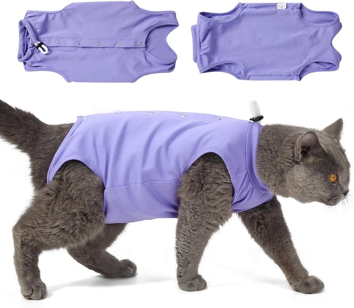 Medische behandeling, chirurgische behandeling, jumpsuit, body voor kittens na operatie, overall, operaties, pak van (paars, L)