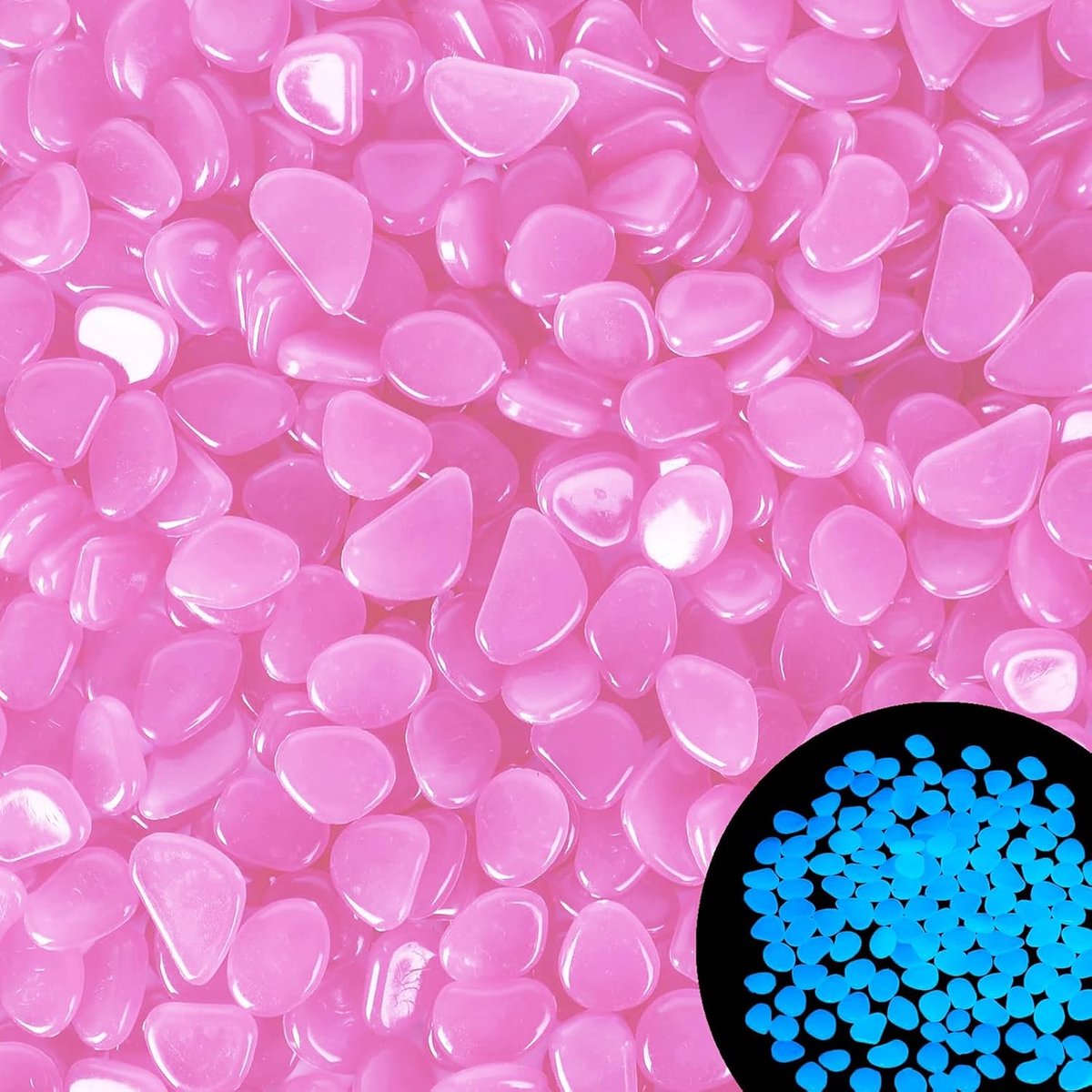 Lichtgevende Stenen, Violette Lichtgevende Kiezels, Aquariumstenen, Fluorescente Stenen voor Tuin, Aquarium, Paden, Exterieurdecoratie en Kinderkamer