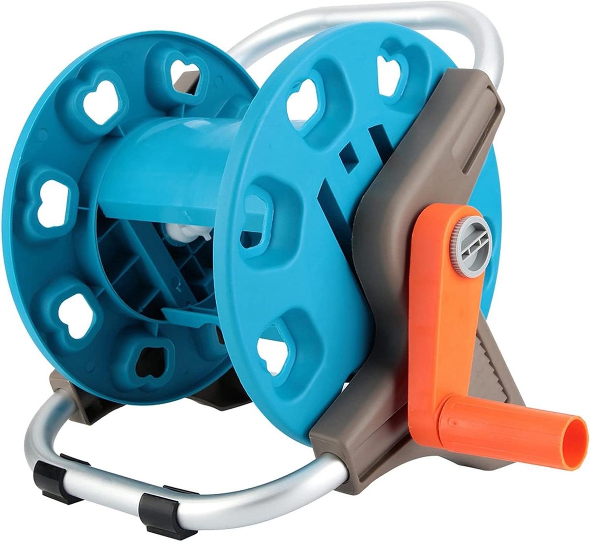 Hose Reel Cart - Slanghaspel Kar - Tuin Water Geven - Aluminium Legering - 20m 1/2 Inch - Grijs