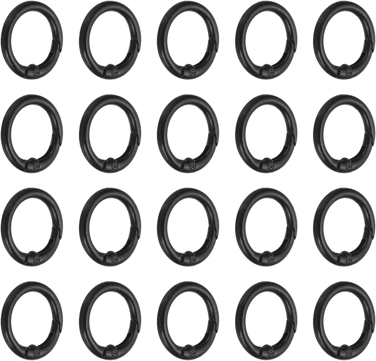 1 inch Spring O Ring, 50 stks O Ring Clip Sleutelhanger Clip Portemonnee Clips Trigger Gesp Cirkel Metalen Binder Snap Ronde voor Handtassen Bandjes Portemonnee Schoudertas Haak Sleutelhanger