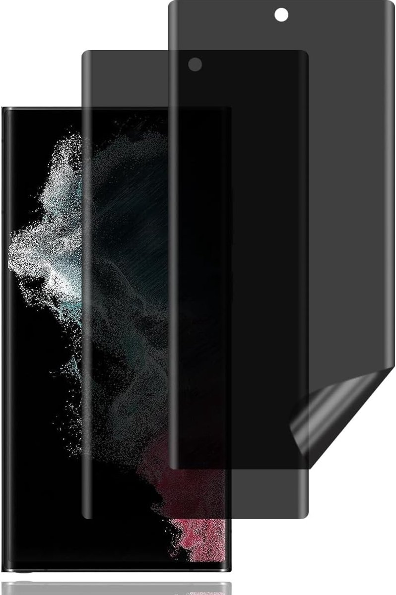 Screen Protector voor Samsung Galaxy S22 Ultra 5G [2 stuks] | anti-spy schermbeschermer,krasbestendig,hoge gevoeligheid,luchtbelvrij,anti-spy zachte film voor Samsung Galaxy S22 Ultra 5G