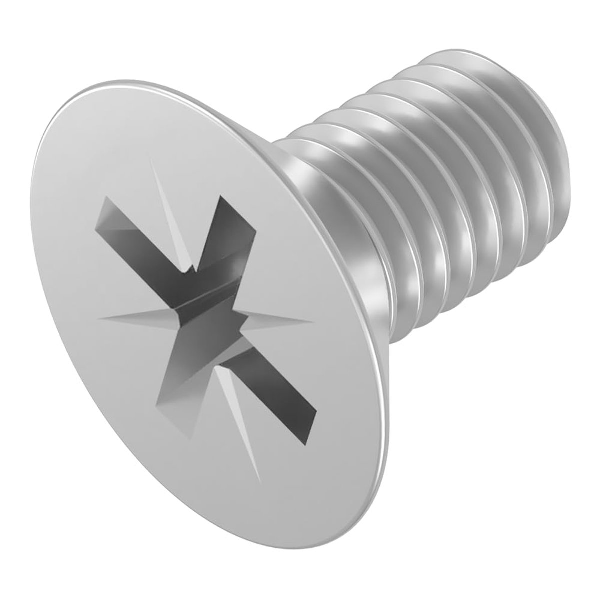 Verzonken schroef M3 x 5 mm, roestvrij staal V2A VA A2, DIN 965, kruiskop/PZ, volledige schroefdraad, 20 stuks