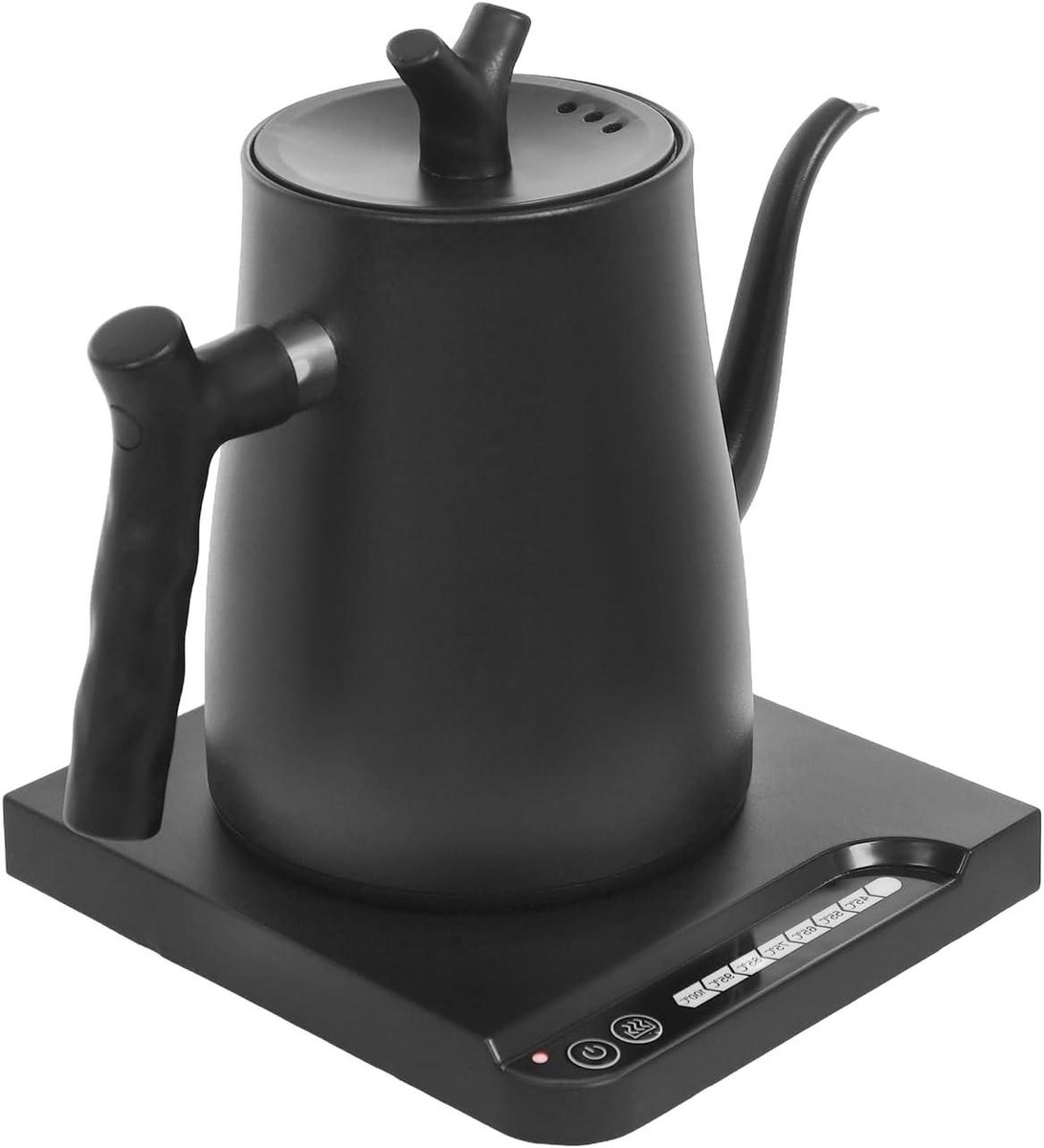 Elektrische Waterkoker - Waterkoker RVS - Koffie en Thee Zetten - Instelbare Temperatuur - 1 Liter - Zwart