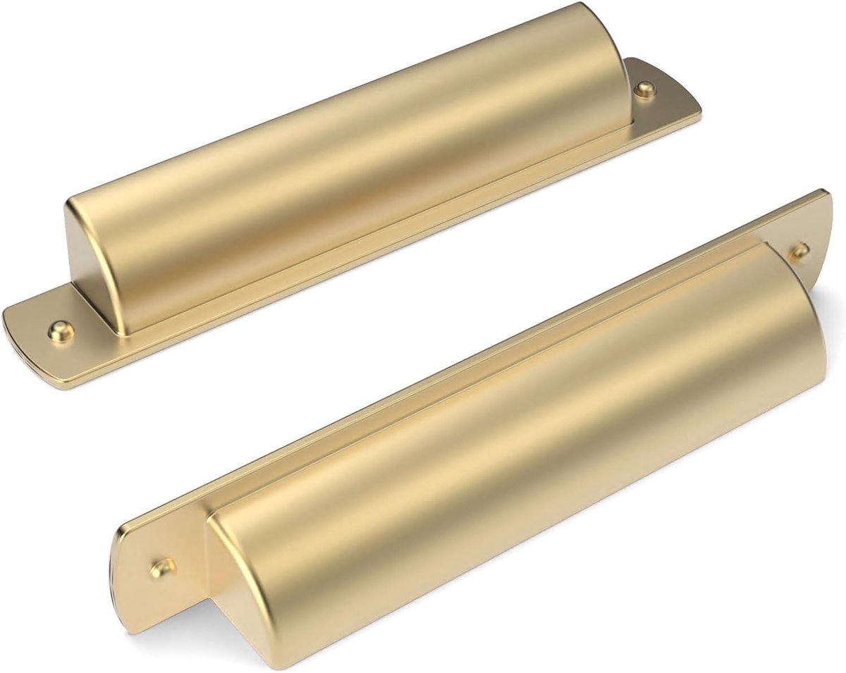 10 stuks verborgen kastgrepen, 96 mm gatafstand, onzichtbare meubelgrepen, goudkleurig, keukengrepen, aluminium ladegreep, verborgen handgrepen voor kledingkast, deur, laden