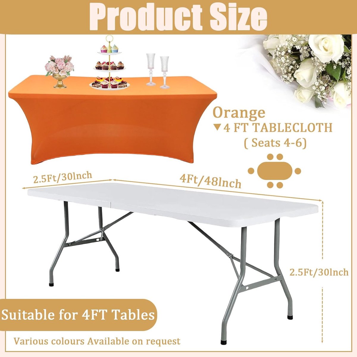 Tafelkleden 1,8 m voor rechthoekige tafel, rekbaar tafelkleed, wasbaar tafelkleed, getailleerde spandex stretch terrastafelhoezen voor evenement, bruiloft, banket, feesten, overkapping