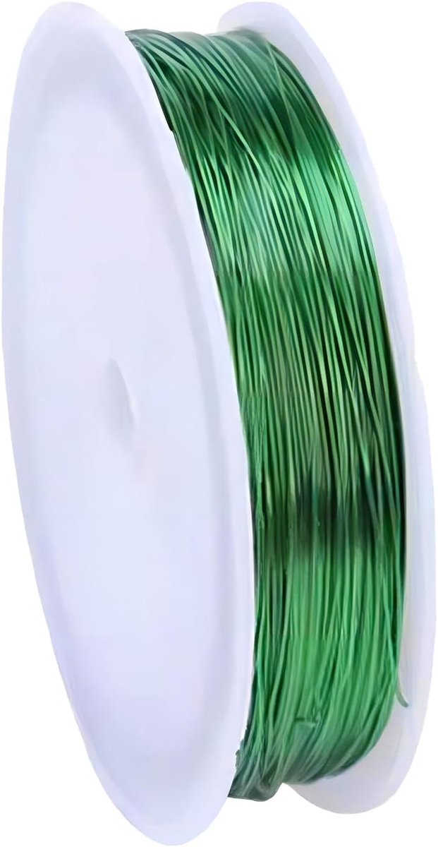 Draad voor het maken van sieraden, tarnish resistente ijzerbedrading, knutseldraad voor doe-het-zelf artistiek bloemenhandwerk, modelbouw, knutselen (kleur lichtgroen)