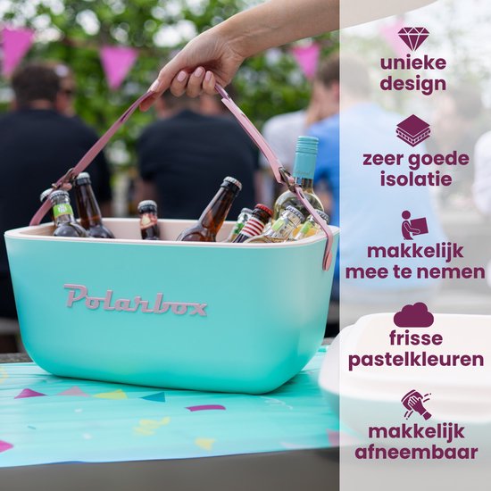 Polarbox Koelbox met schouderband 20L - 46x32x30cm - Marine-Mustard van Polarbox — afbeelding 4