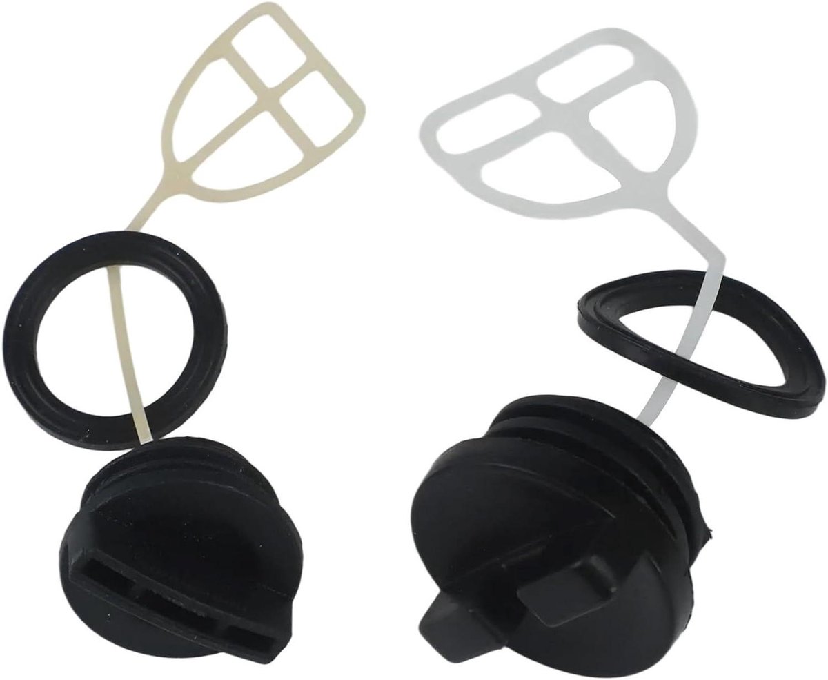 Kettingzaag Onderdelen - Brandstof Dop Set - Onderhoud Tuinapparatuur - Directe Vervanging - 12 x 10 x 1 cm - Zwart