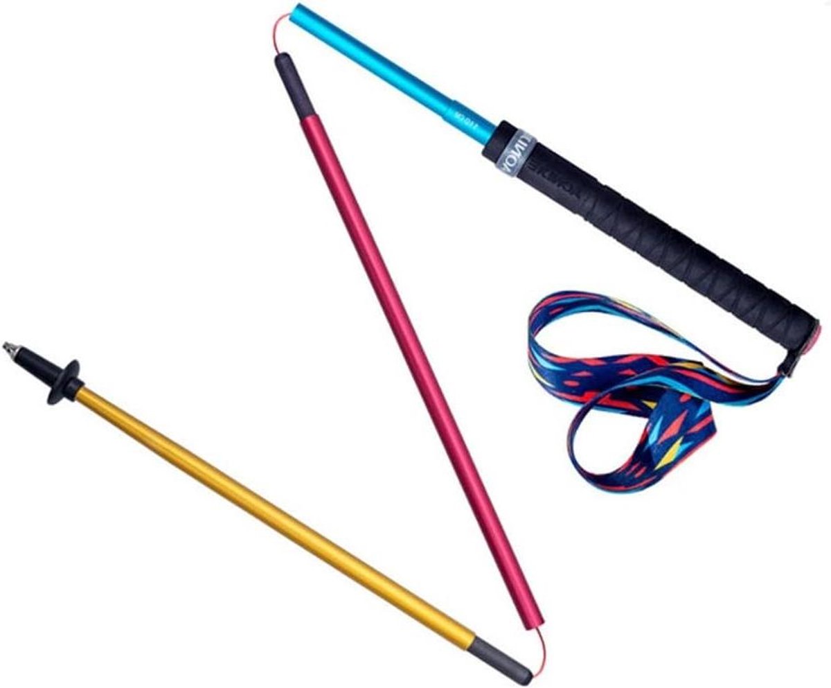 Opvouwbare wandelstok - Trekstok loopstok - Veilige wandelingen - Lichtgewicht koolstofvezel - 110 cm - Zwart