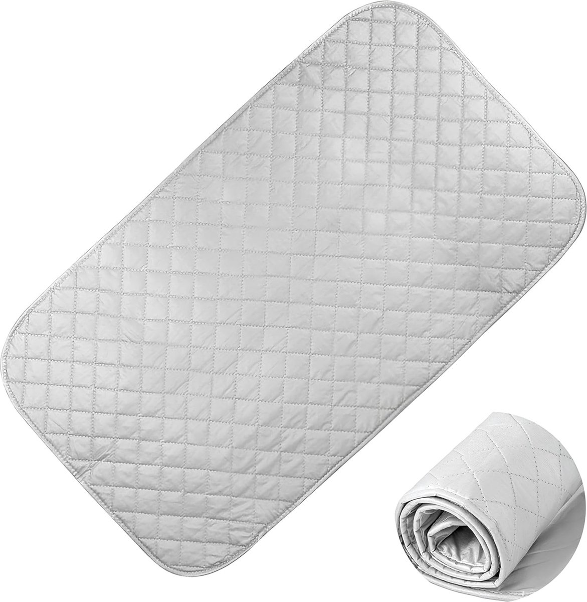 strijkmat, 85 x 48 cm, draagbare strijkmat, strijkdeken, strijkdoek op tafel, magnetische vouwmat, voor reizen, kantoor of bed