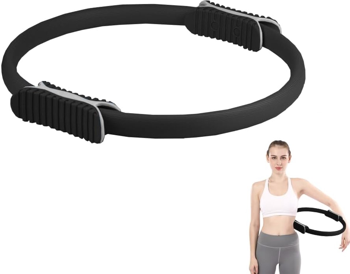 SELECT Pilatesring voor training, yoga-ring met dubbele handgreep, pilatescirkel voor weerstand en flexibiliteit, magische banden voor benen en armen