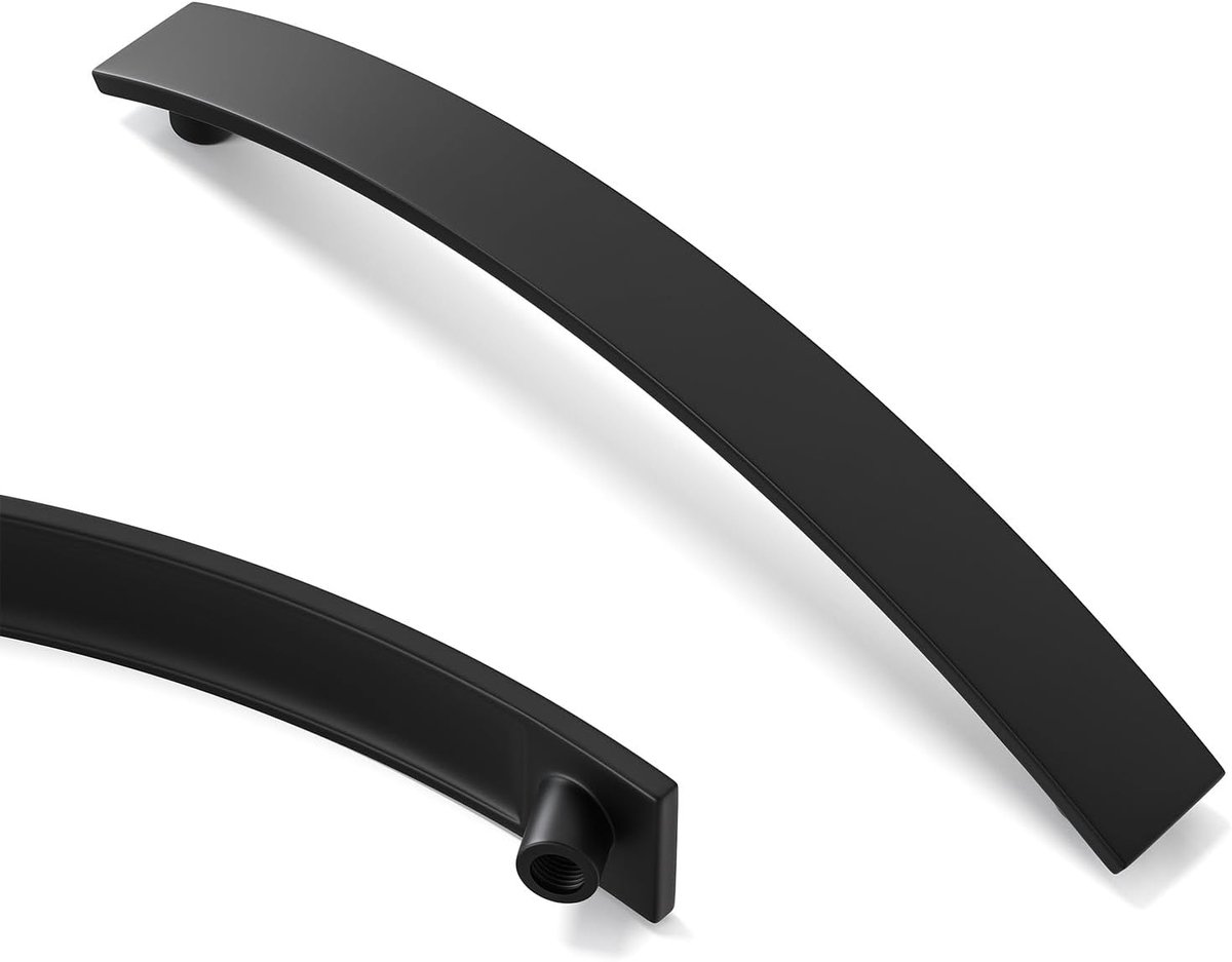 Handgrepen voor keukenkasten, 10 stuks, gatafstand 128 mm, zwarte meubelgrepen, keukengrepen, handgrepen voor badkamer, slaapkamer
