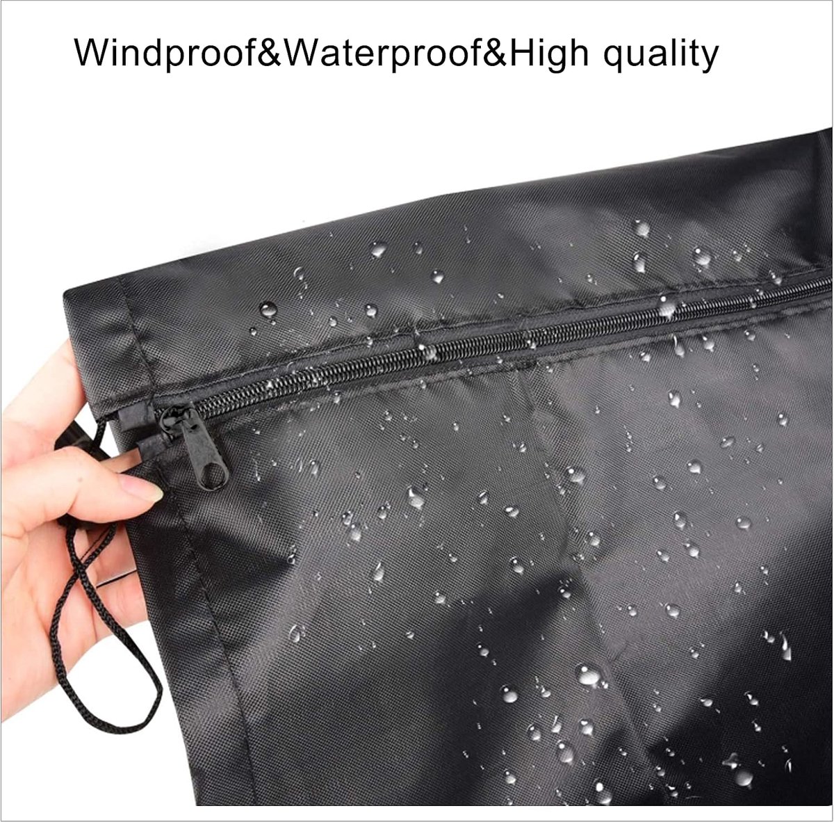 Parasolhoes voor tuin, voor diameter 2 m, 4 m, grote terrastafelparasolhoes, waterdicht, 420D Oxford, parasolbescherming, 9 tot 11 voet, H 190 x 30/50 cm