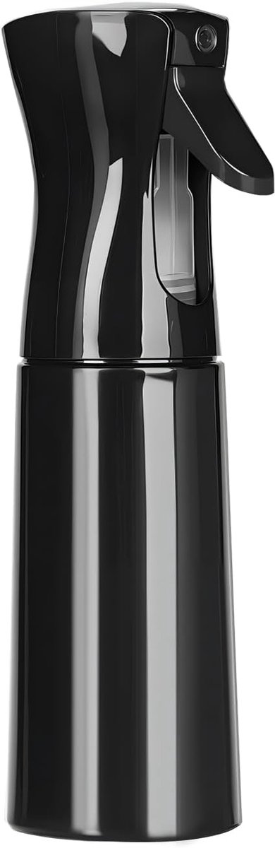 200ml Lege Vernevelfles met Continue Ultrafijne Nevel, Hervulbaar & BPA-vrij, Voor Planten, Haar, Gezicht, Schoonmaak, Huisdieren en Salon (Zwart)