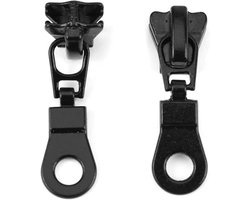 Rits Kop Grote Reparatie Fidyn Tweeweg 20 Stuks Metalen Legering Ritssluiting Schuifregelaars Maat #5 Uitingen Ritssluiting Reparatieset met Ritssluiting (zwart) (Zwart)