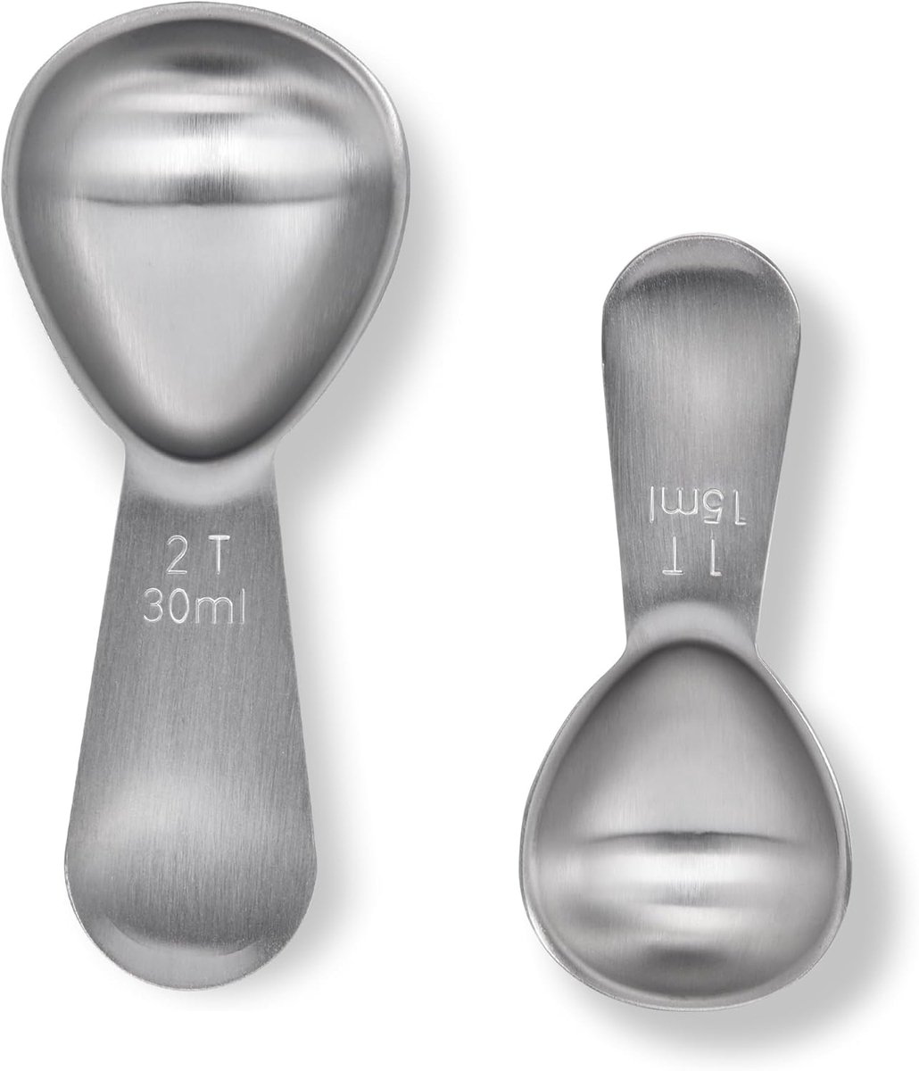 koffieschep voor gemalen koffie, 18/8 roestvrij staal,15 & 30ml | Voedselveilige kleine metalen maatlepel, eetlepelschep met kort handvat, voor bonen, thee, proteïnepoeder, espresso