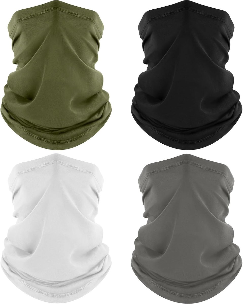 4-pack nekbeenkapper, verkoelend, ademend gezichtsmasker, uv-bescherming, sjaal, wandelen, bandana voor mannen/vrouwen