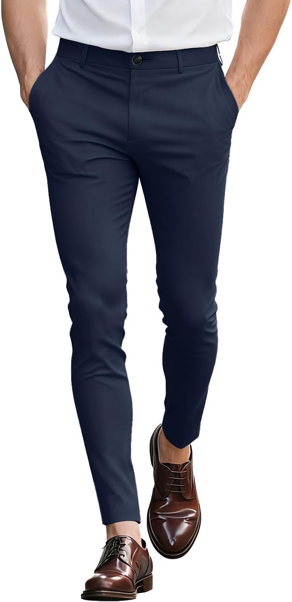 chinobroek voor heren, skinny chinobroek, casual, met stretch, designerbroek, stoffen broek