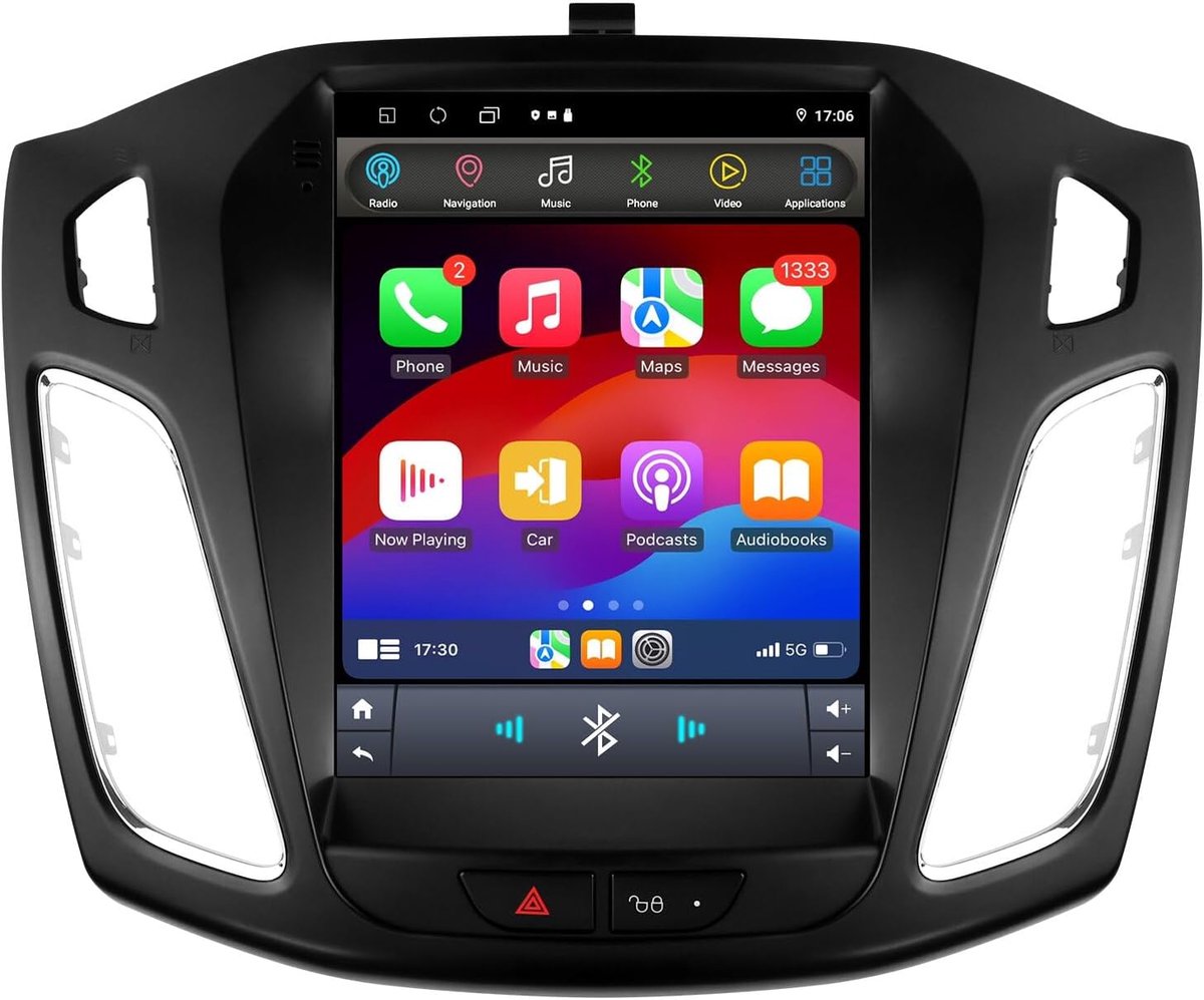 Autoradio voor Ford Focus 3 MK3 (2011-2019, 9,7 Inch Android 13 Touchscreen 2+32GB GPS Navigatie met Carplay Android Auto WiFi Bluetooth USB Stuurwielbediening