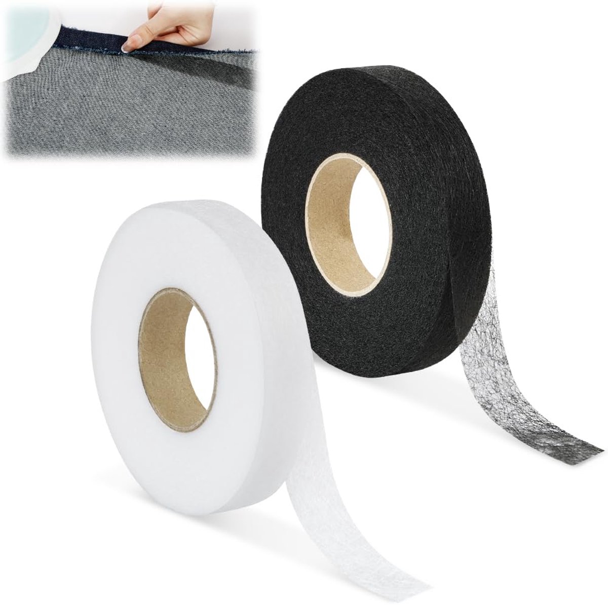 Zoomtape, 64 m x 2 cm extra sterke strijkband, lichtgewicht zoomtape zonder naaien, strijkbare tape voor kleding, gordijnen, strijken, lijmen, repareren van kleding, doe-het-zelf