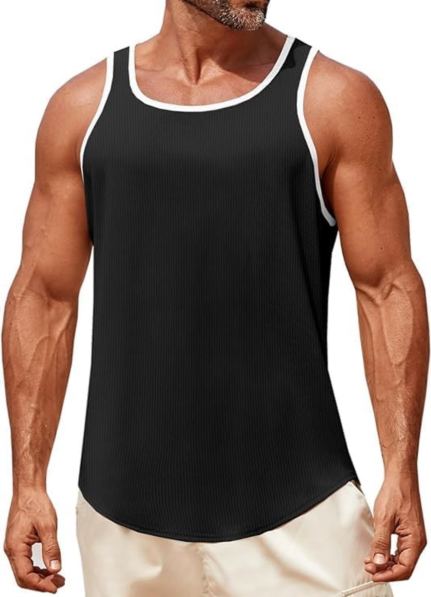 Tanktop voor heren, mouwloos, spiershirts, gym, fitness, functioneel shirt, training, onderhemd, bodybuilding, okselshirts, mannen, T-shirt, zomer, sport, hardloopshirt