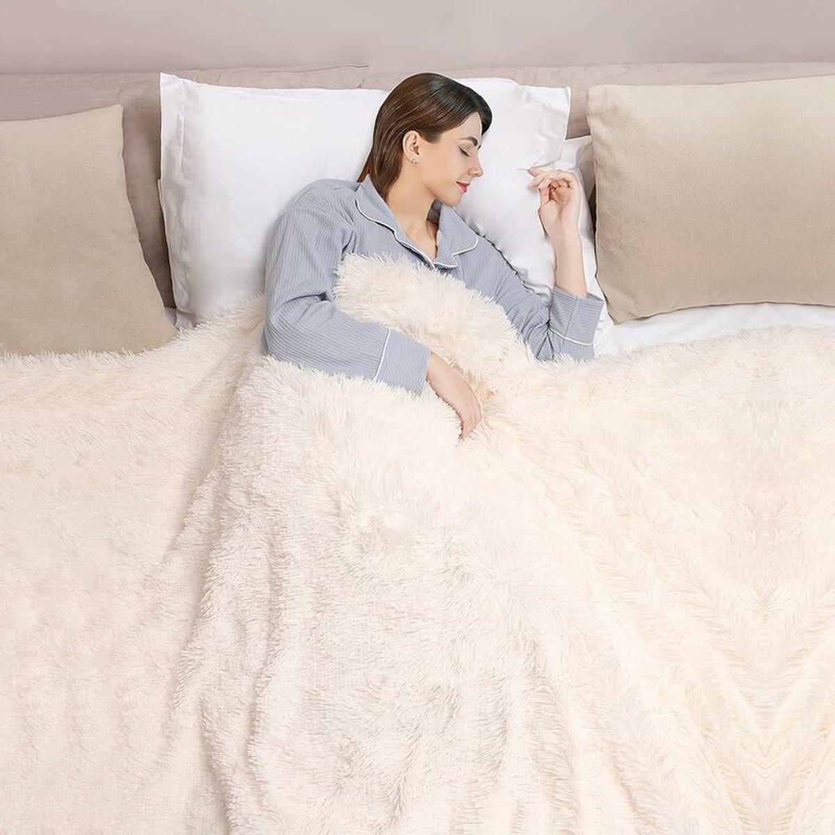 Deken, sprei, 130x160cm, crèmewit