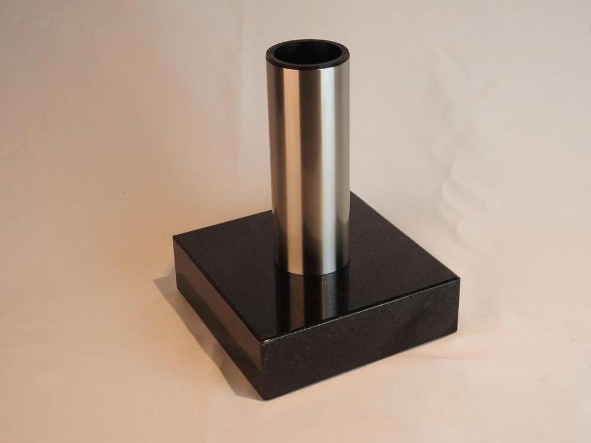 Grafvaas RVS - Herdenkingsvaas - Grafdecoratie - Weerbestendig - 20 cm Hoog - Zilver