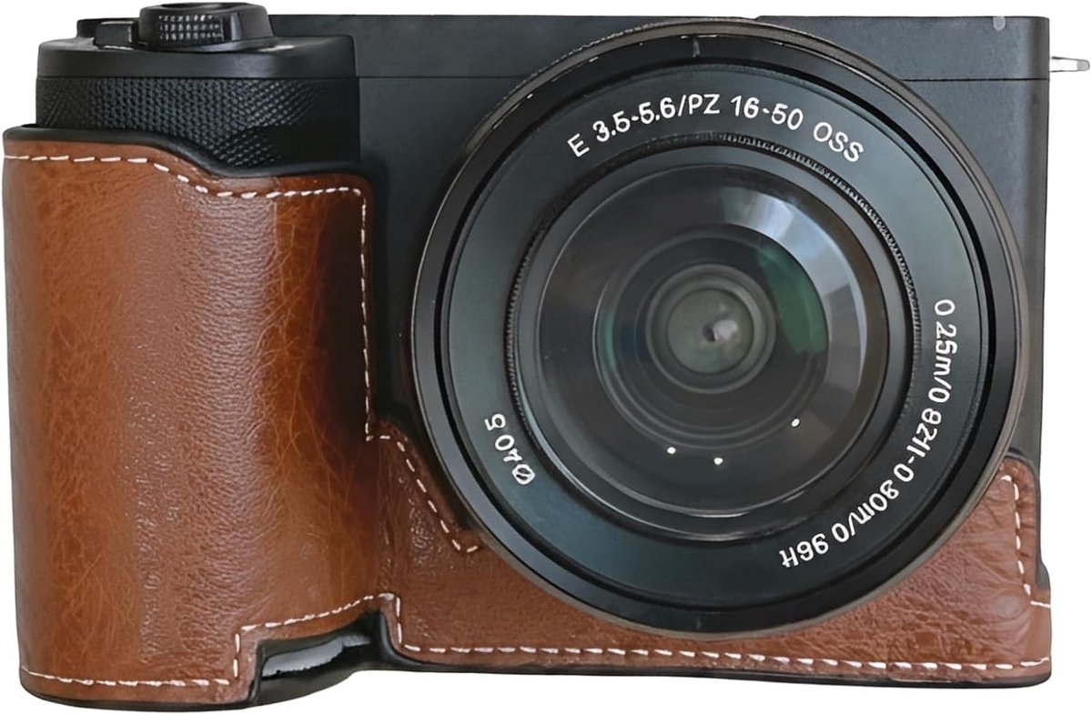 Beschermende Camera Tas voor Sony Alpha ZVE10 II - Op maat gemaakte PU Leren Case met Handvat, Onderste Opening en Compact Ontwerp, Ideaal voor Fotografie en Reisgebruik